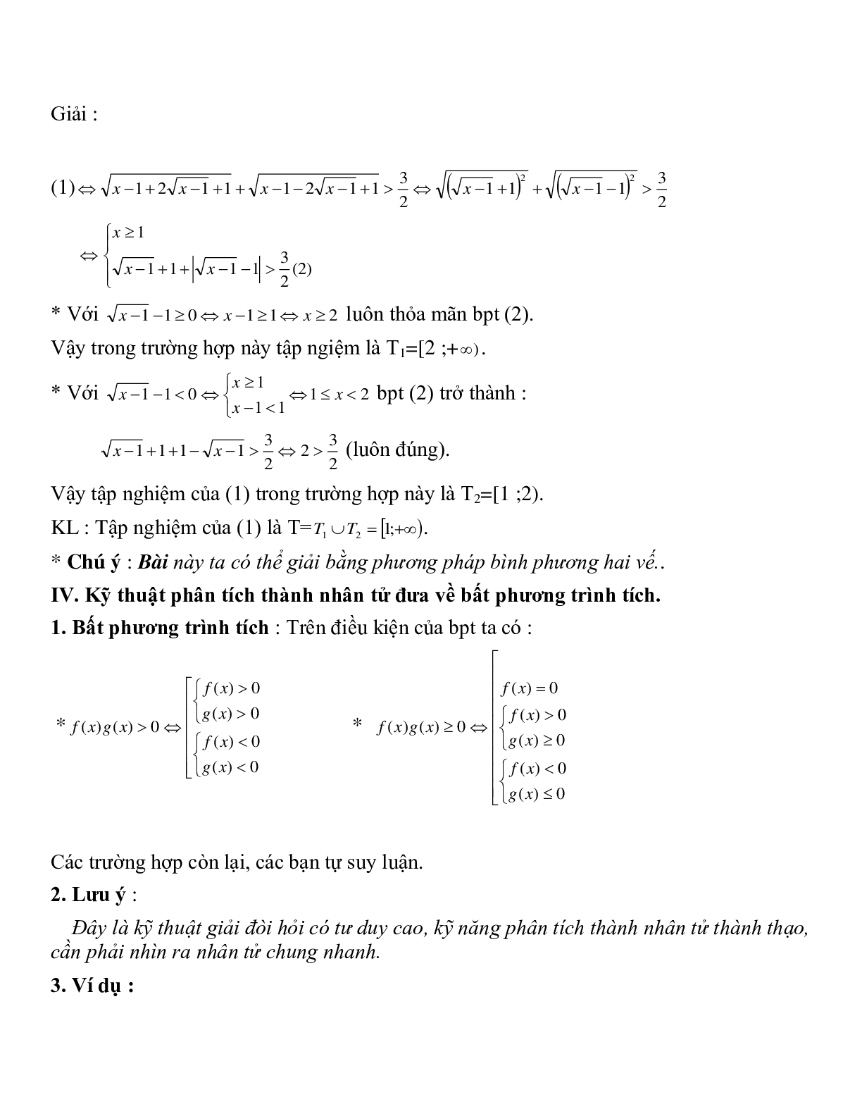 Các dạng Bất phương trình vô tỉ và cách giải (trang 5)