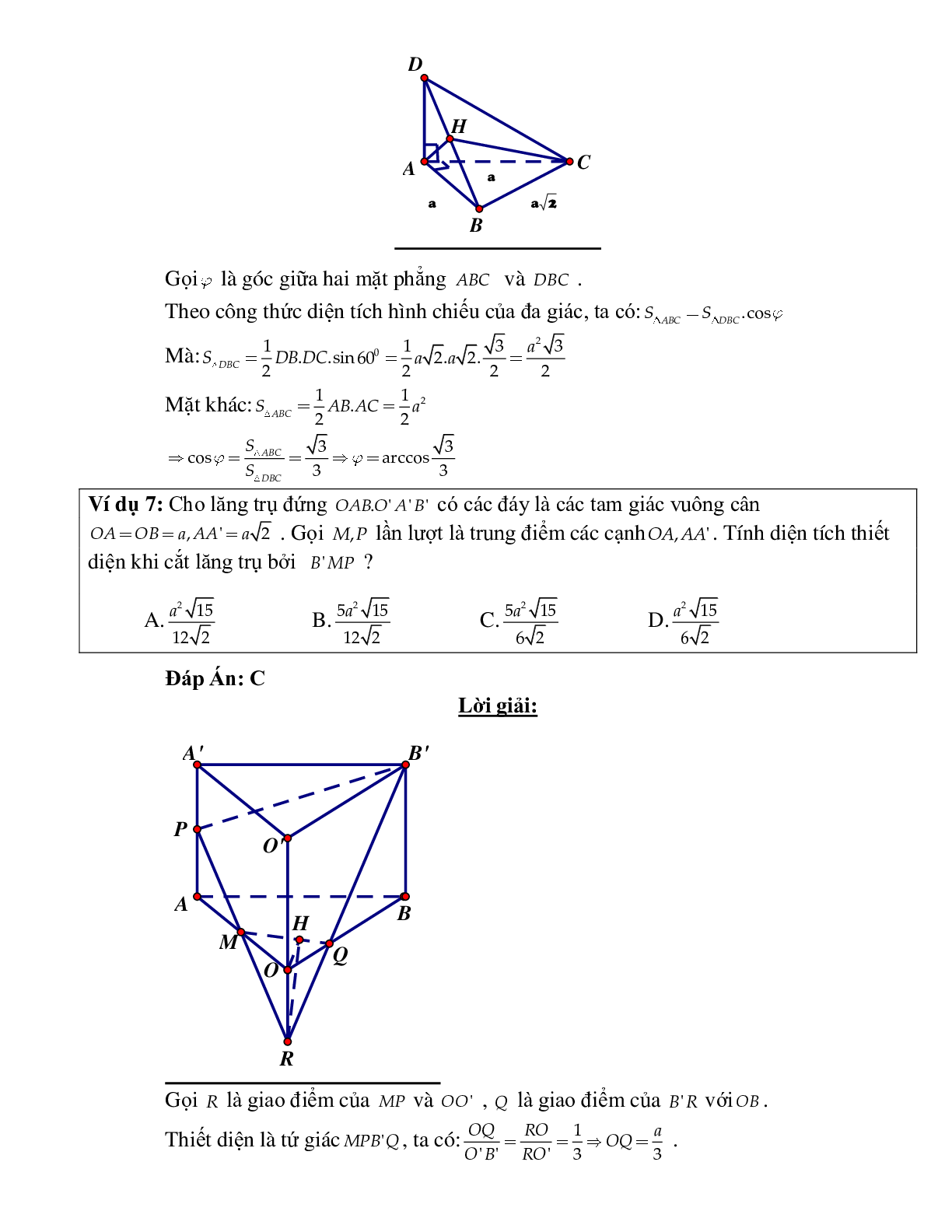 Bài tập Toán hình 11 Bài 4 có đáp án: Hai mặt phẳng vuông góc (trang 6)