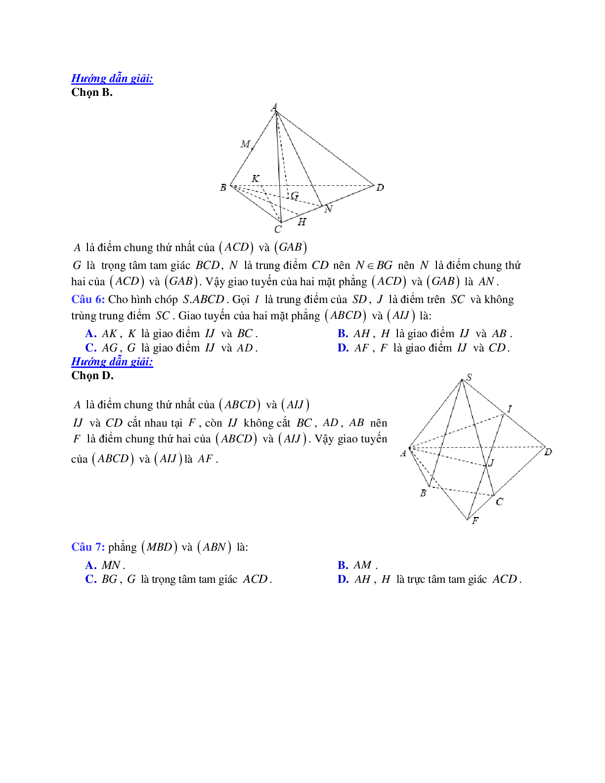 Cách xác định giao tuyến của hai mặt phẳng (trang 3)