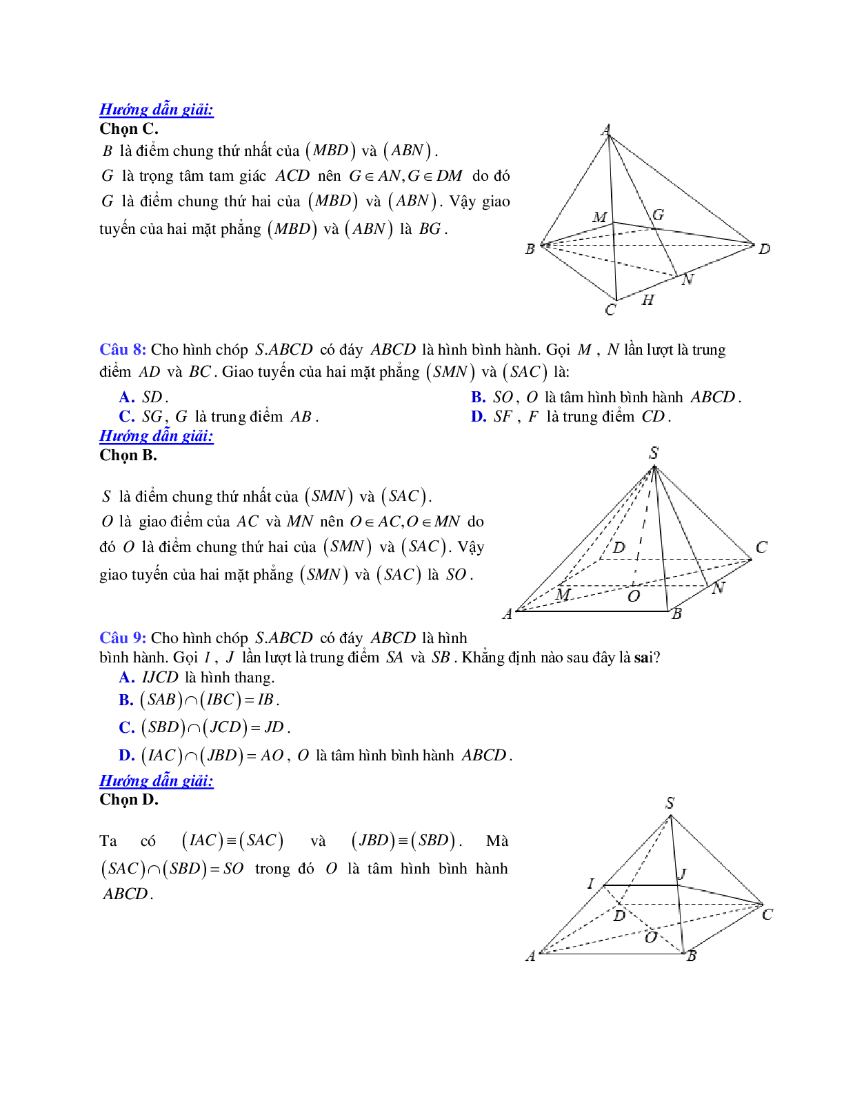 Cách xác định giao tuyến của hai mặt phẳng (trang 4)