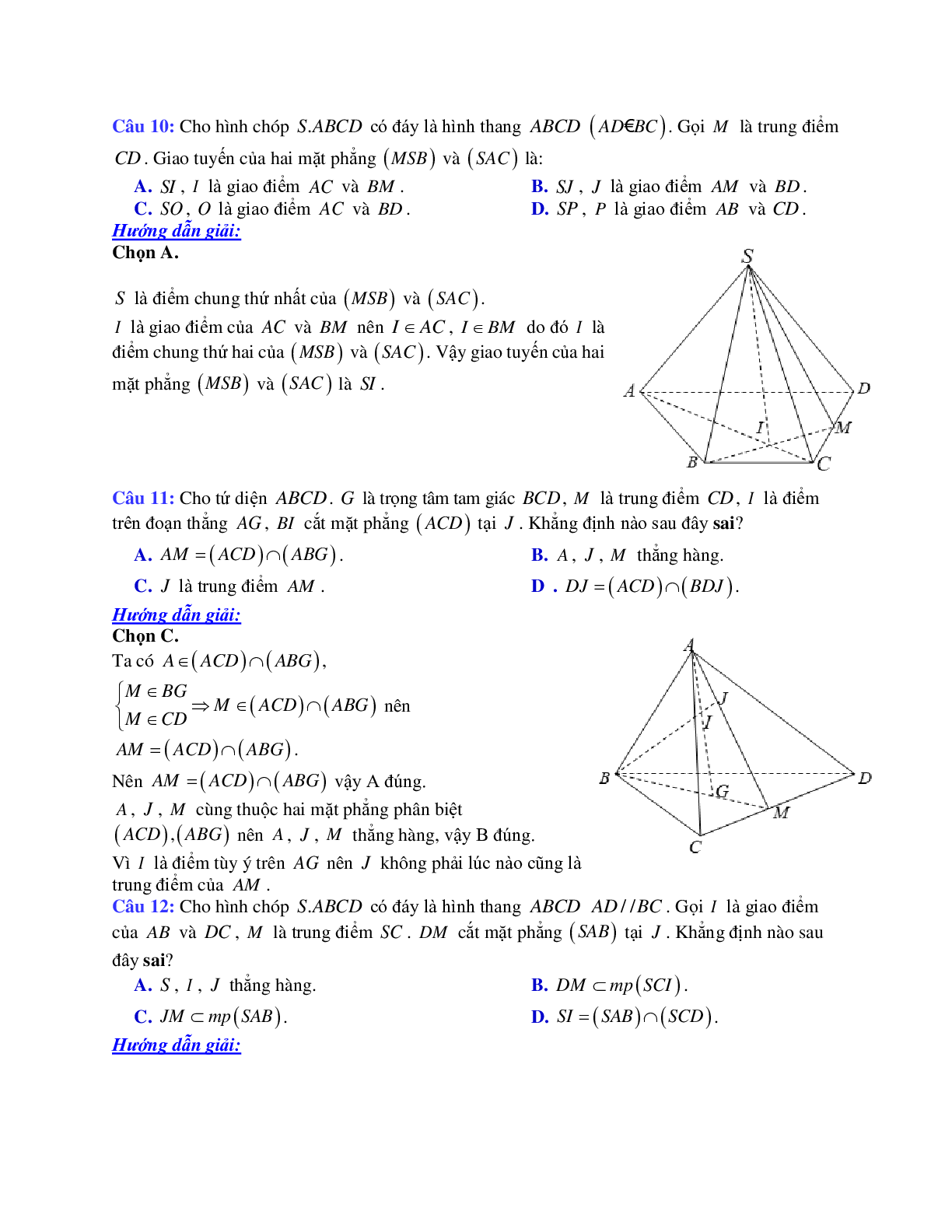 Cách xác định giao tuyến của hai mặt phẳng (trang 5)