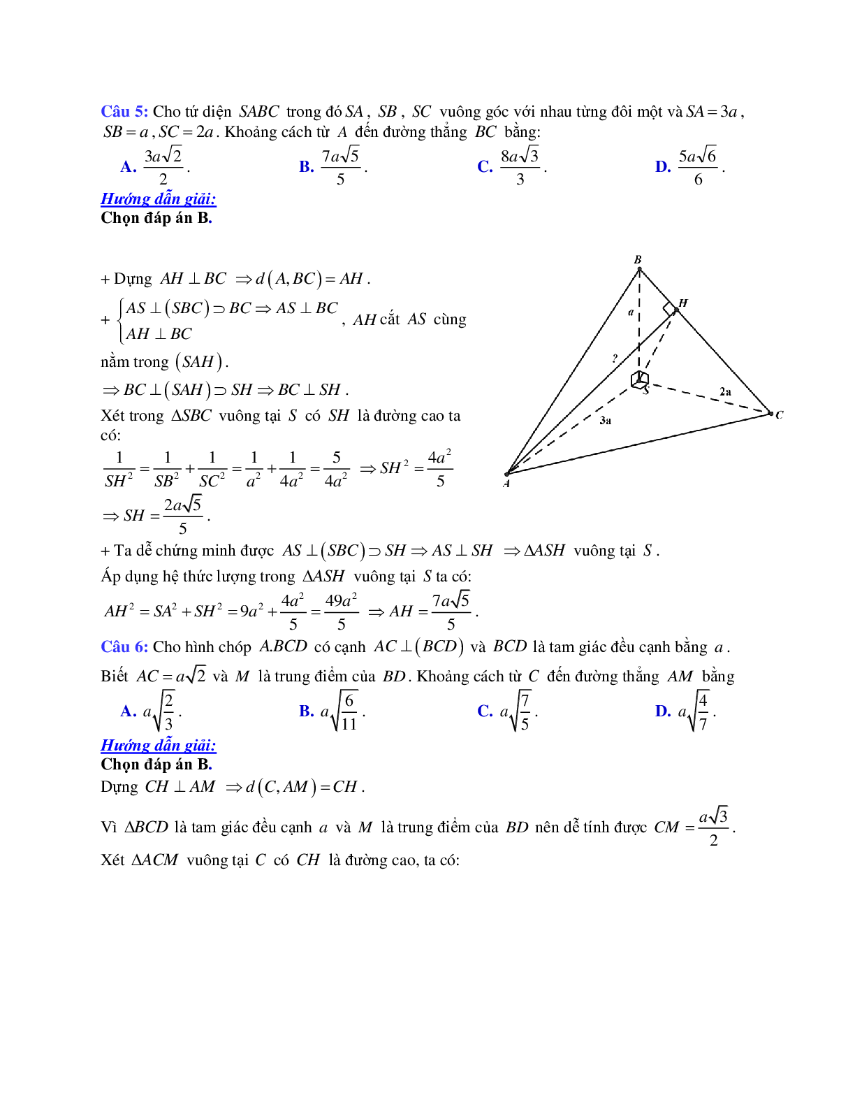 Phương pháp giải và bài tập về Cách tính khoảng cách từ điểm M đến đường thẳng Delta chọn lọc (trang 3)