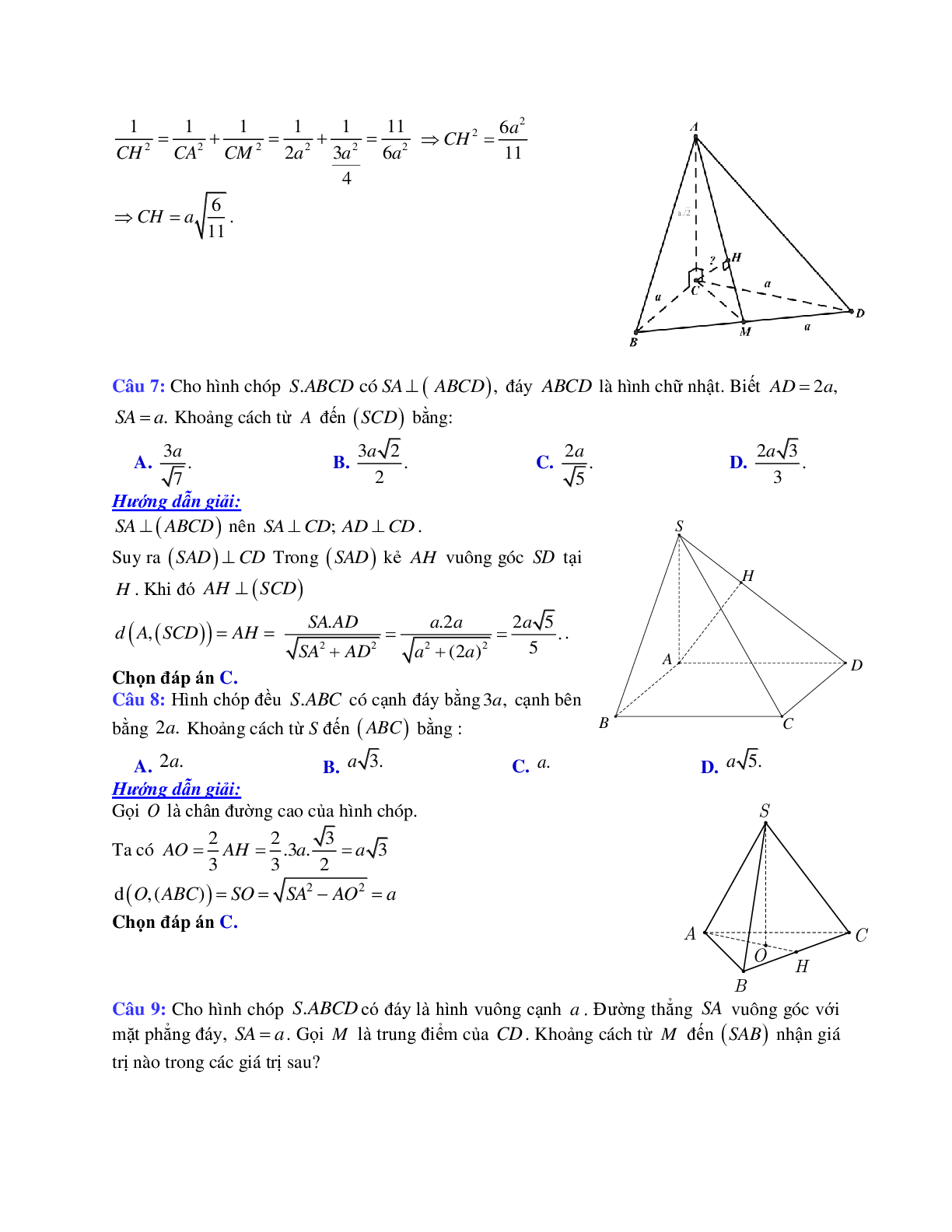 Phương pháp giải và bài tập về Cách tính khoảng cách từ điểm M đến đường thẳng Delta chọn lọc (trang 4)