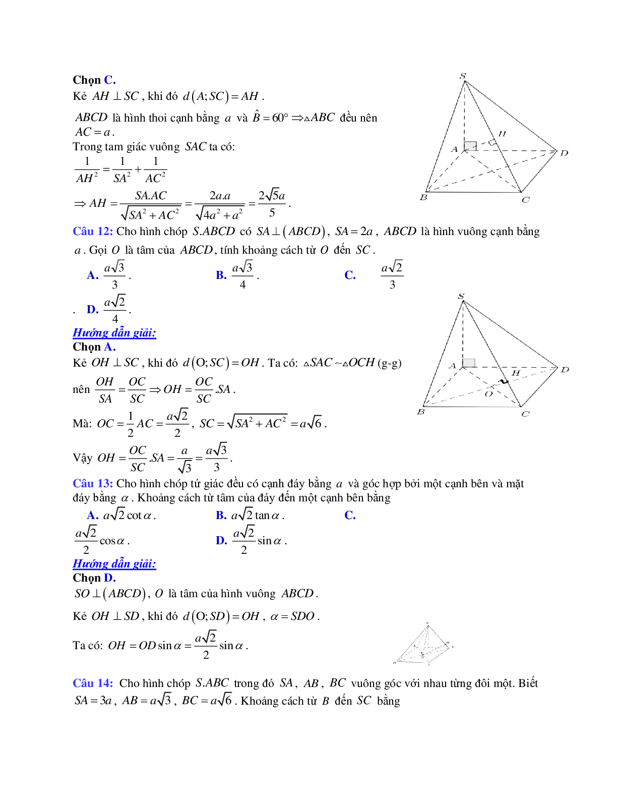 Phương pháp giải và bài tập về Cách tính khoảng cách từ điểm M đến đường thẳng Delta chọn lọc (trang 6)
