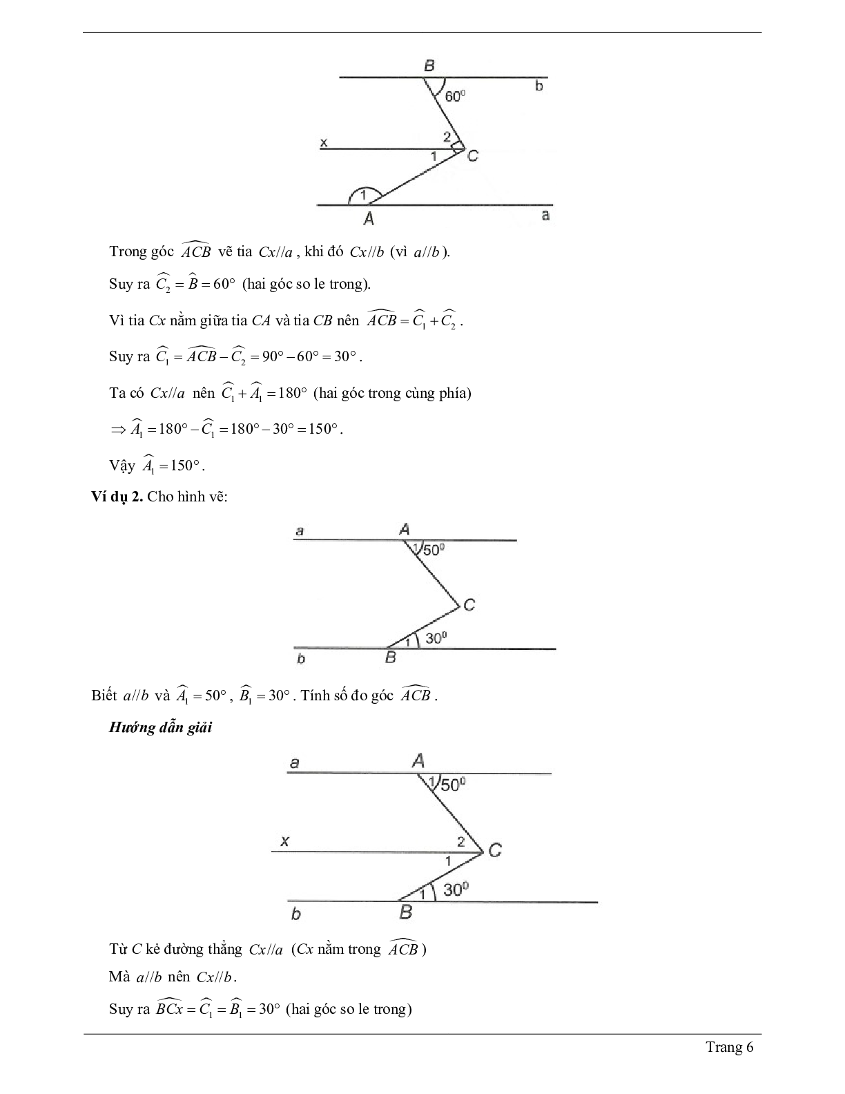 Lý thuyết Toán 7 có đáp án: Từ vuông góc đến song song (trang 6)