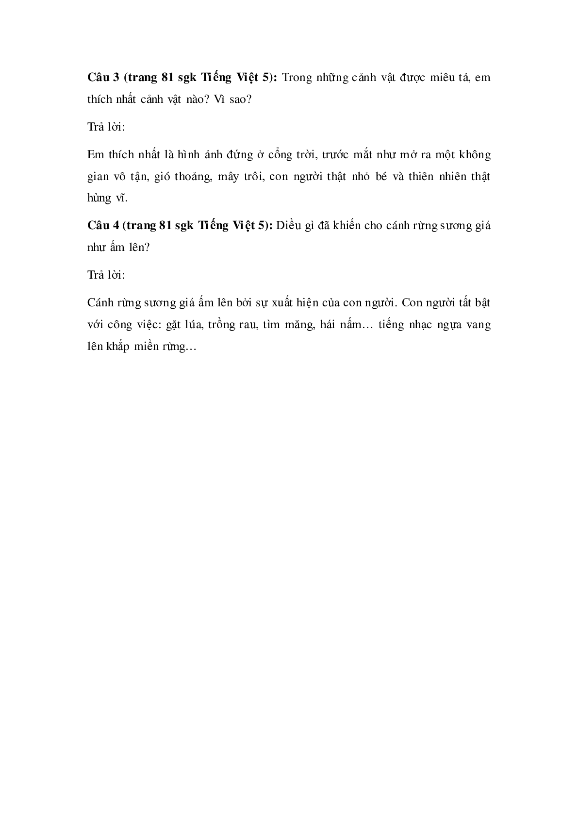 Soạn Tiếng Việt lớp 5: Tập đọc: Trước cổng trời mới nhất (trang 3)