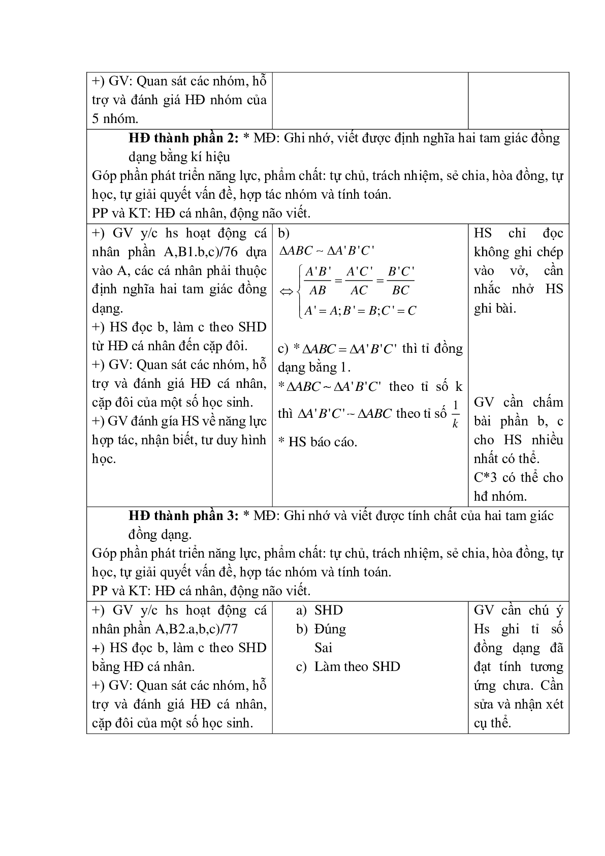 Giáo án Khái niệm hai tam giác đồng dạng (2023) - Toán 8 (trang 2)