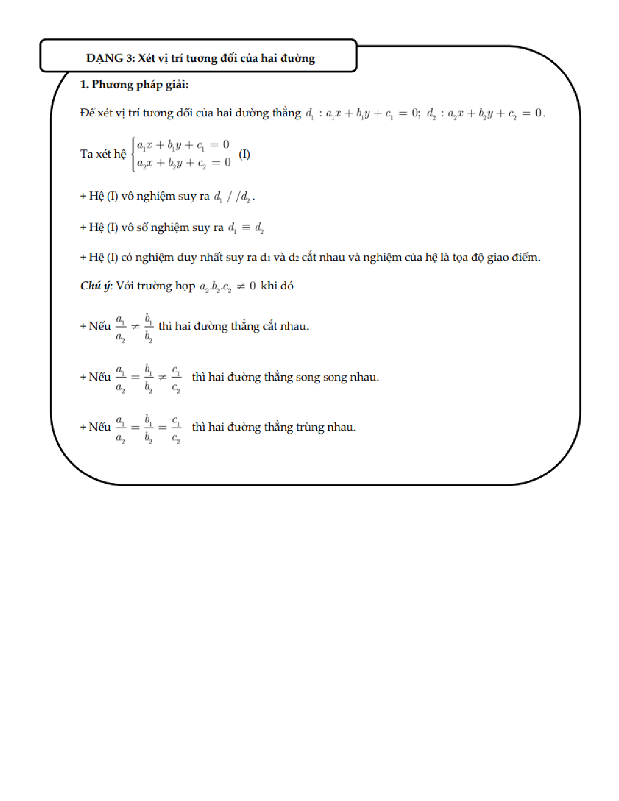 Phương trình đường thằng Toán lớp 10 (trang 5)