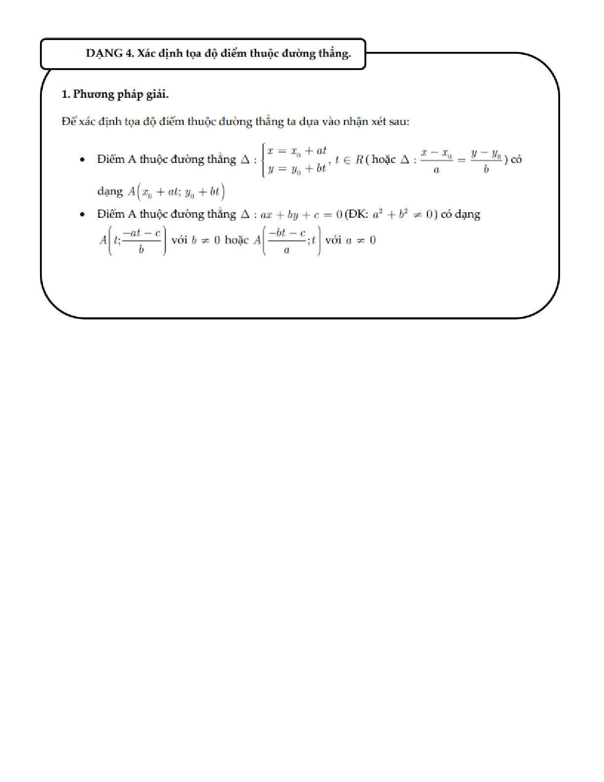 Phương trình đường thằng Toán lớp 10 (trang 6)