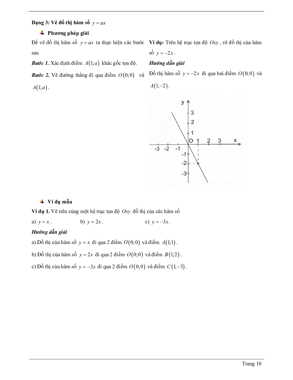 Lý thuyết Toán 7 có đáp án: Mặt phẳng tọa độ (trang 10)