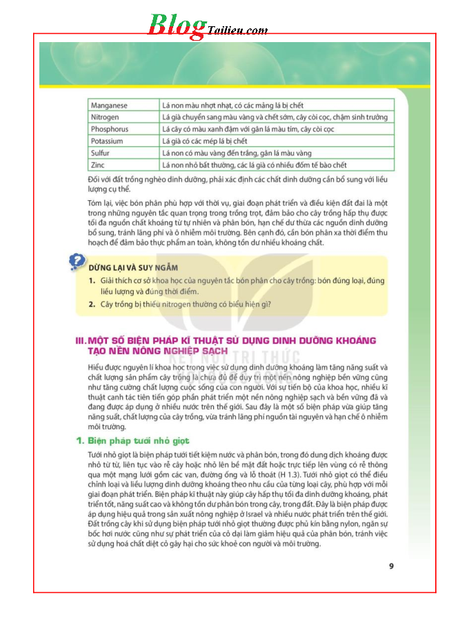 Sinh học lớp 11 Chuyên đề học tập Sinh học Kết nối tri thức pdf (trang 9)
