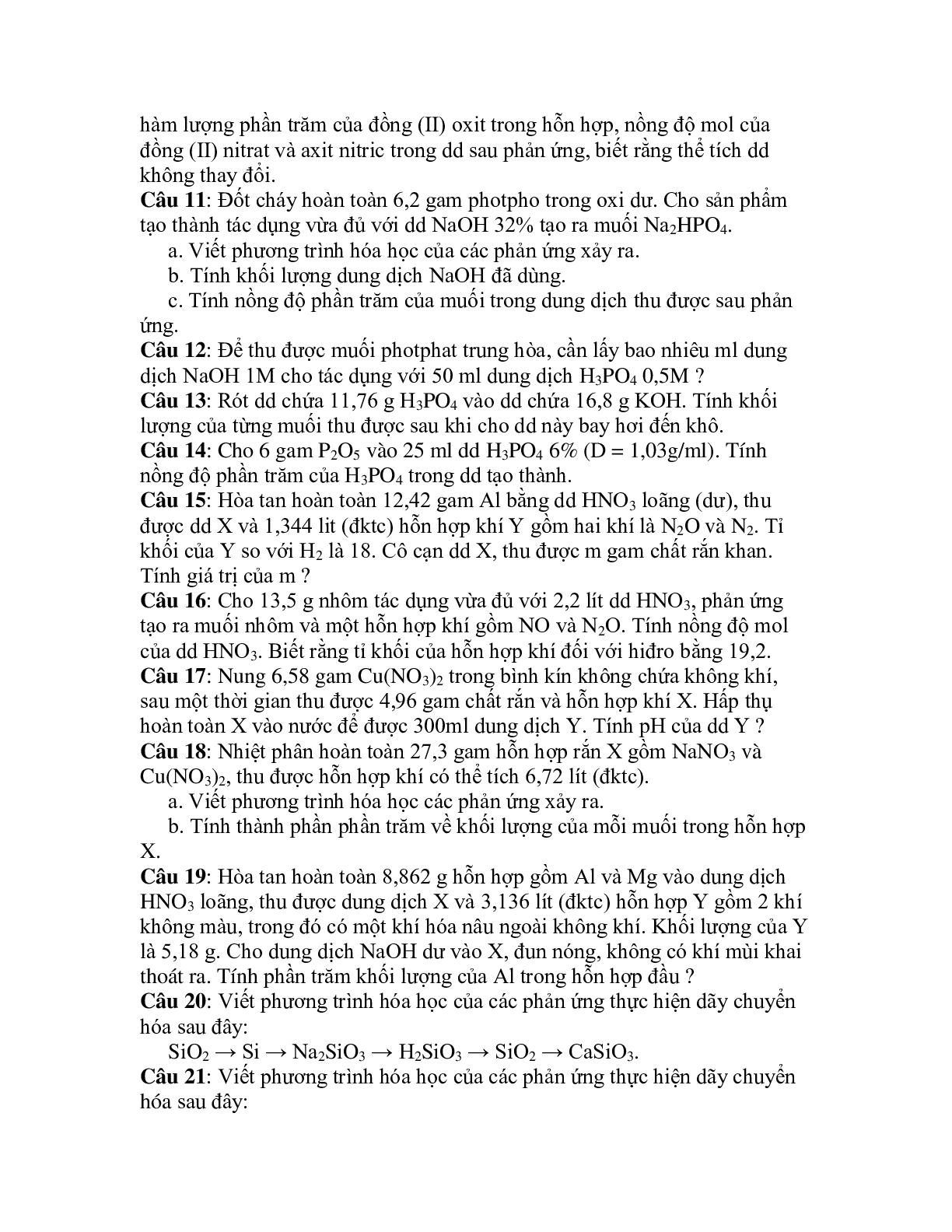50 bài tập về ôn tập HK 2 lớp 11 chọn lọc (trang 2)