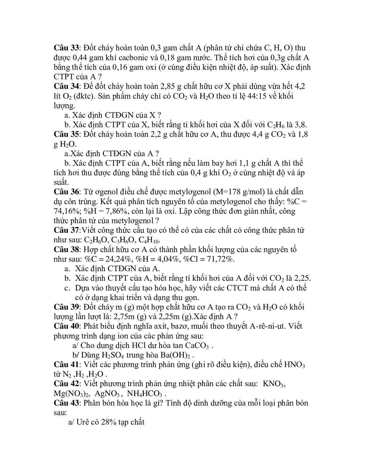 50 bài tập về ôn tập HK 2 lớp 11 chọn lọc (trang 4)