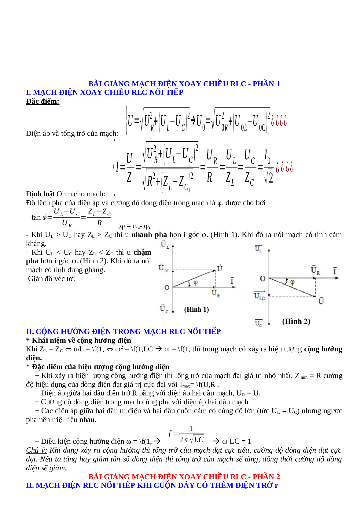 Lý thuyết, bài tập về Điện xoay chiều hay nhất - Vật lí 12 (trang 4)