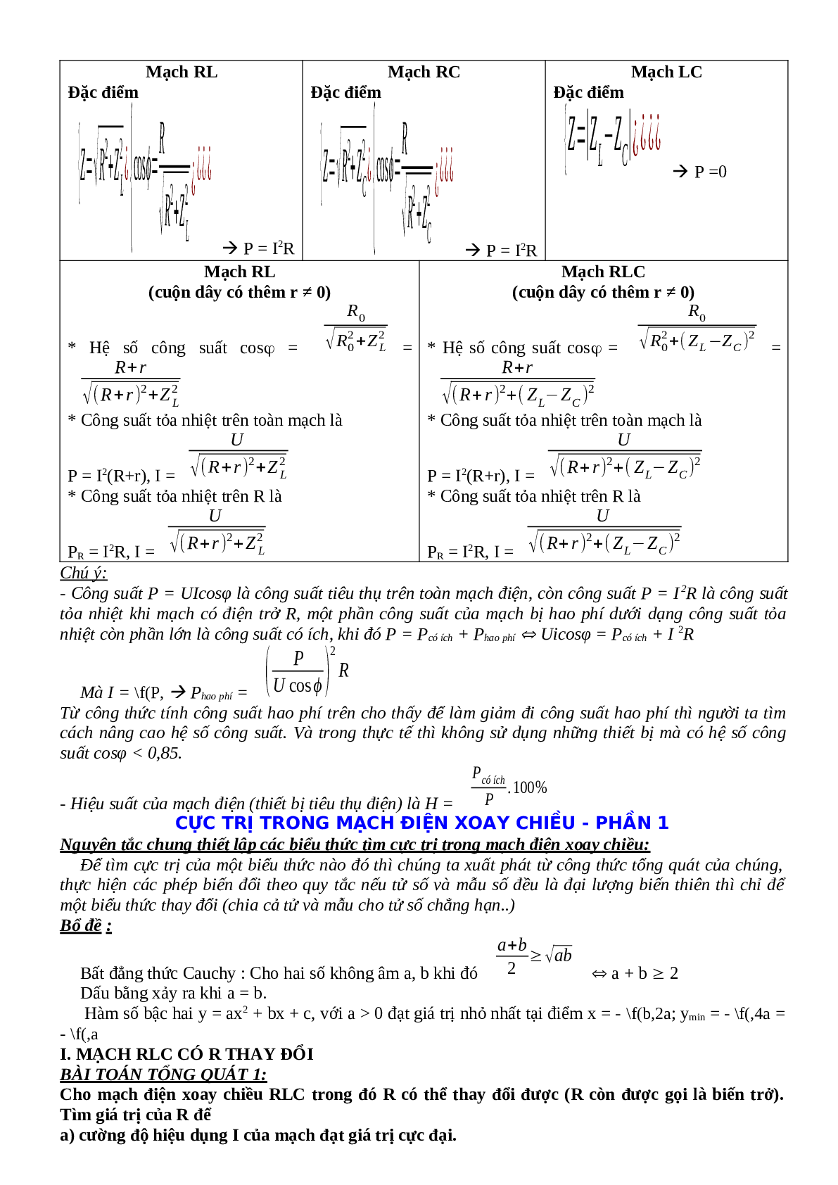 Lý thuyết, bài tập về Điện xoay chiều hay nhất - Vật lí 12 (trang 8)