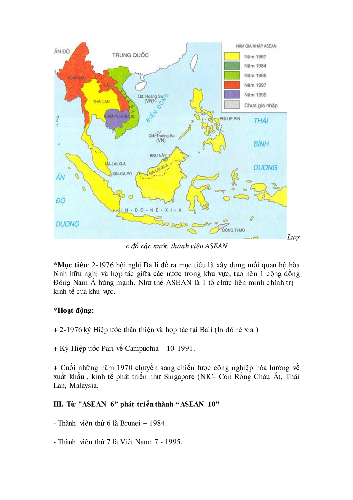Lý thuyết Lịch sử 9: Bài 5: Các nước Đông nam á mới nhất (trang 3)