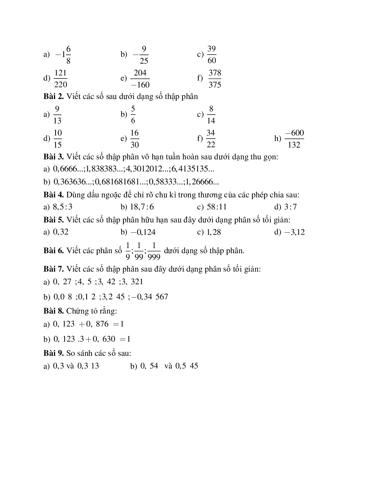 Cách giải Số thập phân hữu hạn, số thập phân vô hạn tuần hoàn (trang 2)