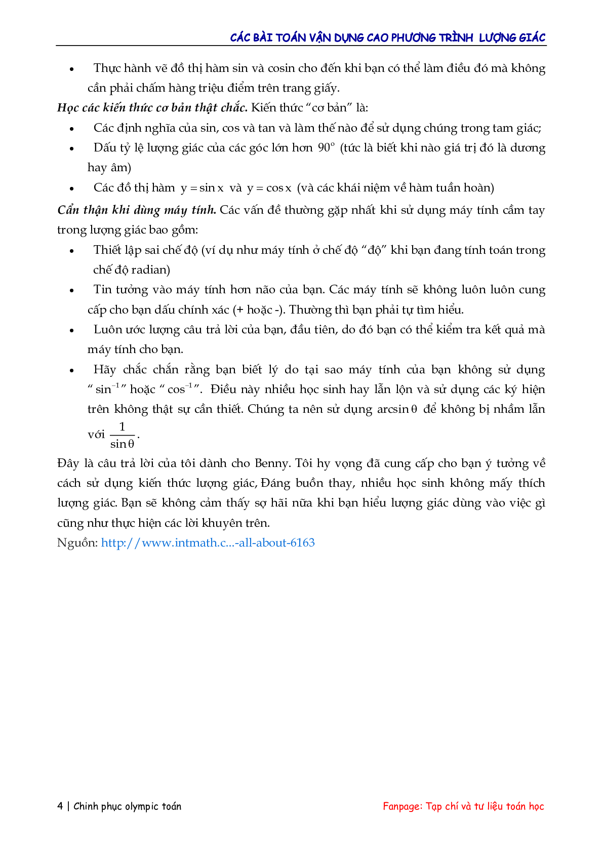114 câu Trắc nghiệm lượng giác vận dụng cao 2023 (trang 6)