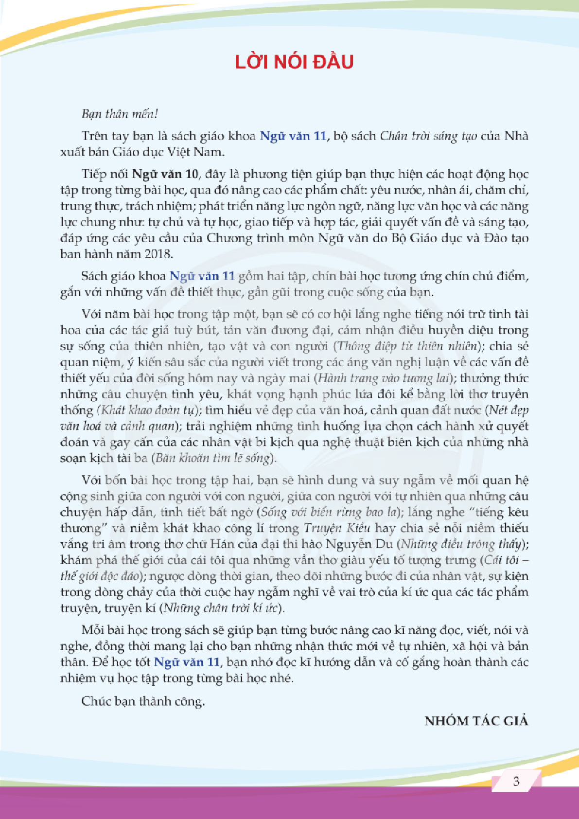 Ngữ văn lớp 11 Tập 1 Chân trời sáng tạo pdf (trang 5)