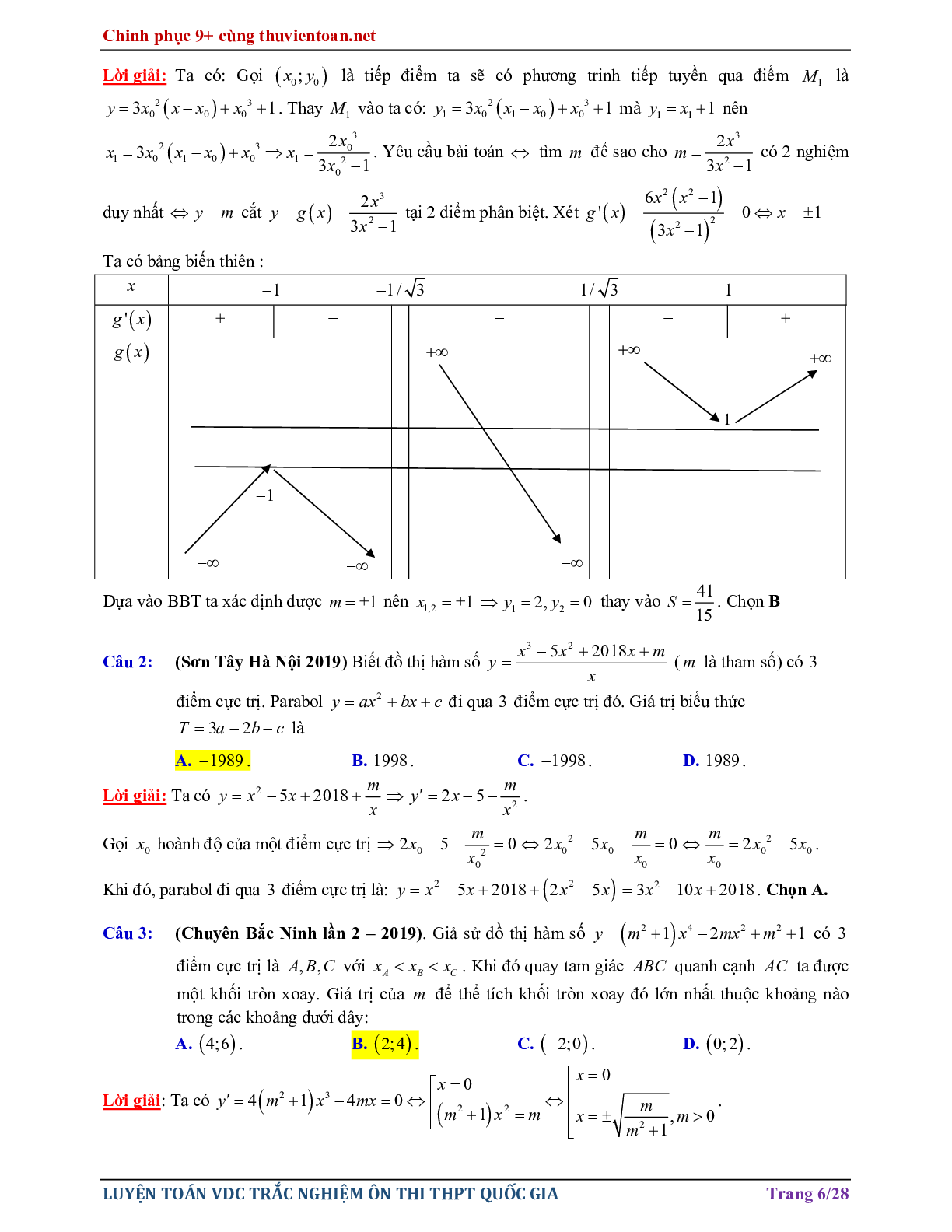 Bài tập Vận dụng cao - Nghiệm của phương trình hàm hợp ôn thi THPTQG năm 2021 (trang 6)