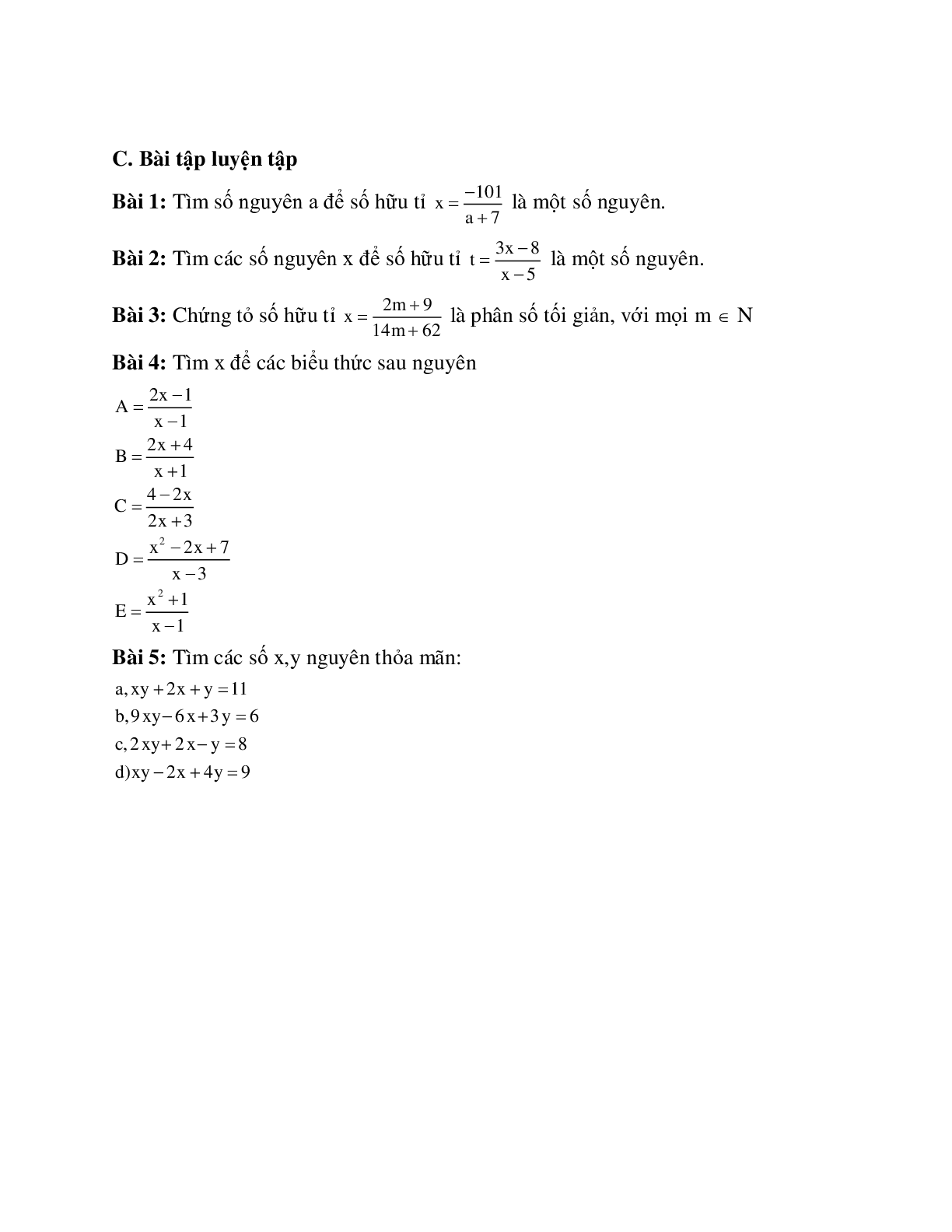 Cách giải Tìm x để biểu thức nguyên (trang 4)