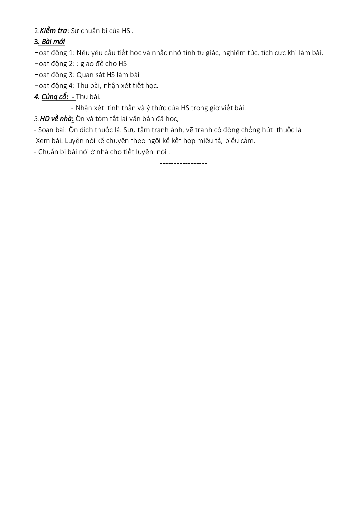 Giáo án ngữ văn lớp 8 Tuần 11 Tiết 41: Kể chuyện theo ngôi kể kết hợp với miêu tả biểu cảm mới nhất (trang 5)