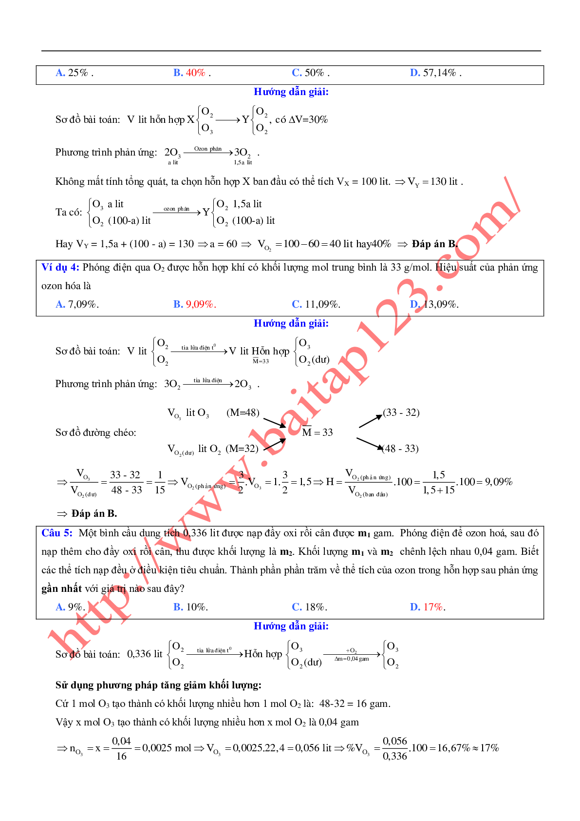 12 dạng bài toán về Oxi - Lưu huỳnh có lời giải chi tiết môn Hóa học lớp 10 (trang 5)