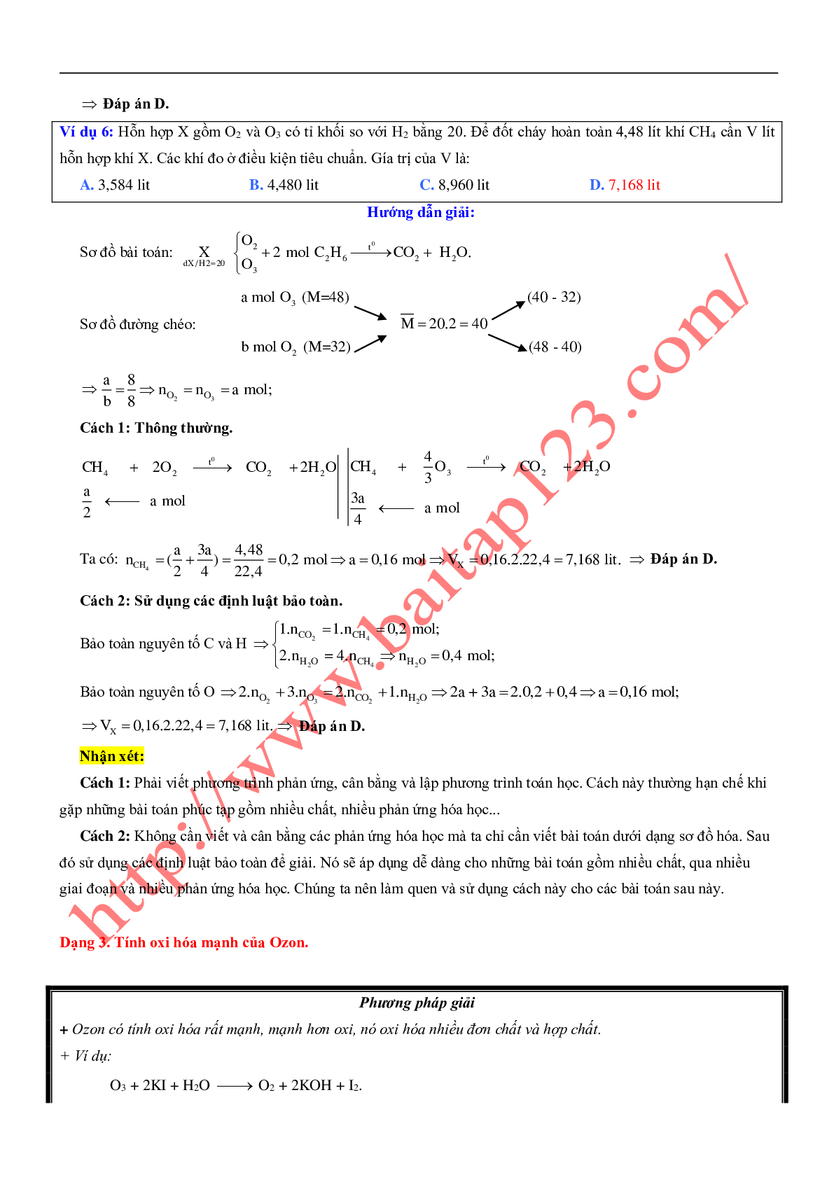 12 dạng bài toán về Oxi - Lưu huỳnh có lời giải chi tiết môn Hóa học lớp 10 (trang 6)