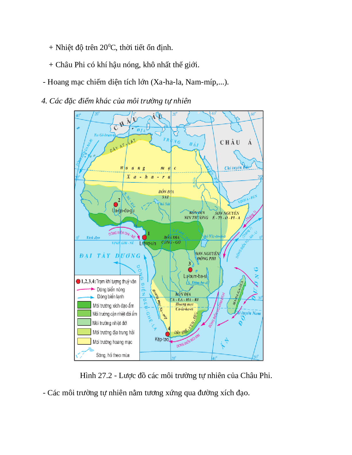 Địa Lí 7 Bài 27 (Lý thuyết và trắc nghiệm): Thiên nhiên châu Phi (tiếp theo) (trang 2)