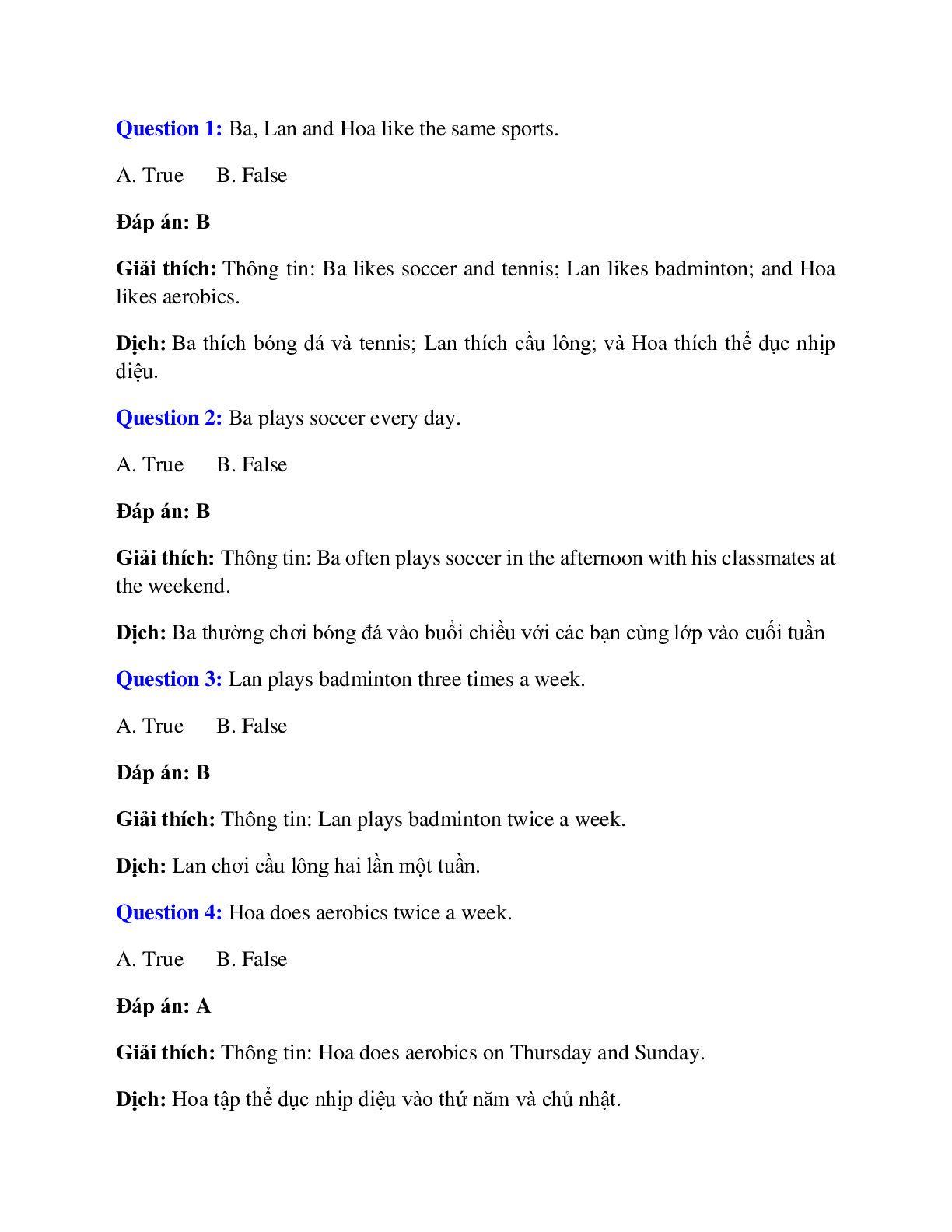 Trắc nghiệm Tiếng Anh 7 Unit 13 có đáp án: Activities (trang 10)