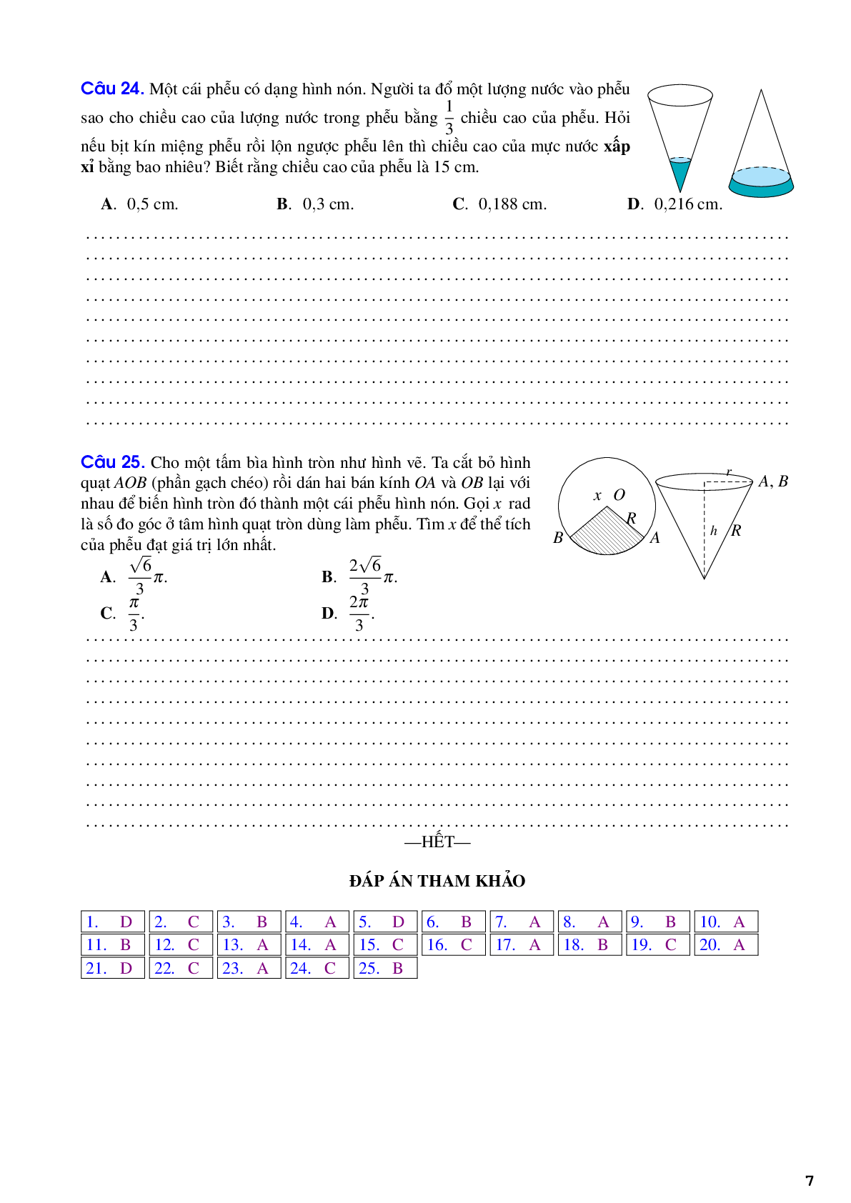 Lý thuyết và bài tập mặt nón mặt trụ mặt cầu (trang 7)