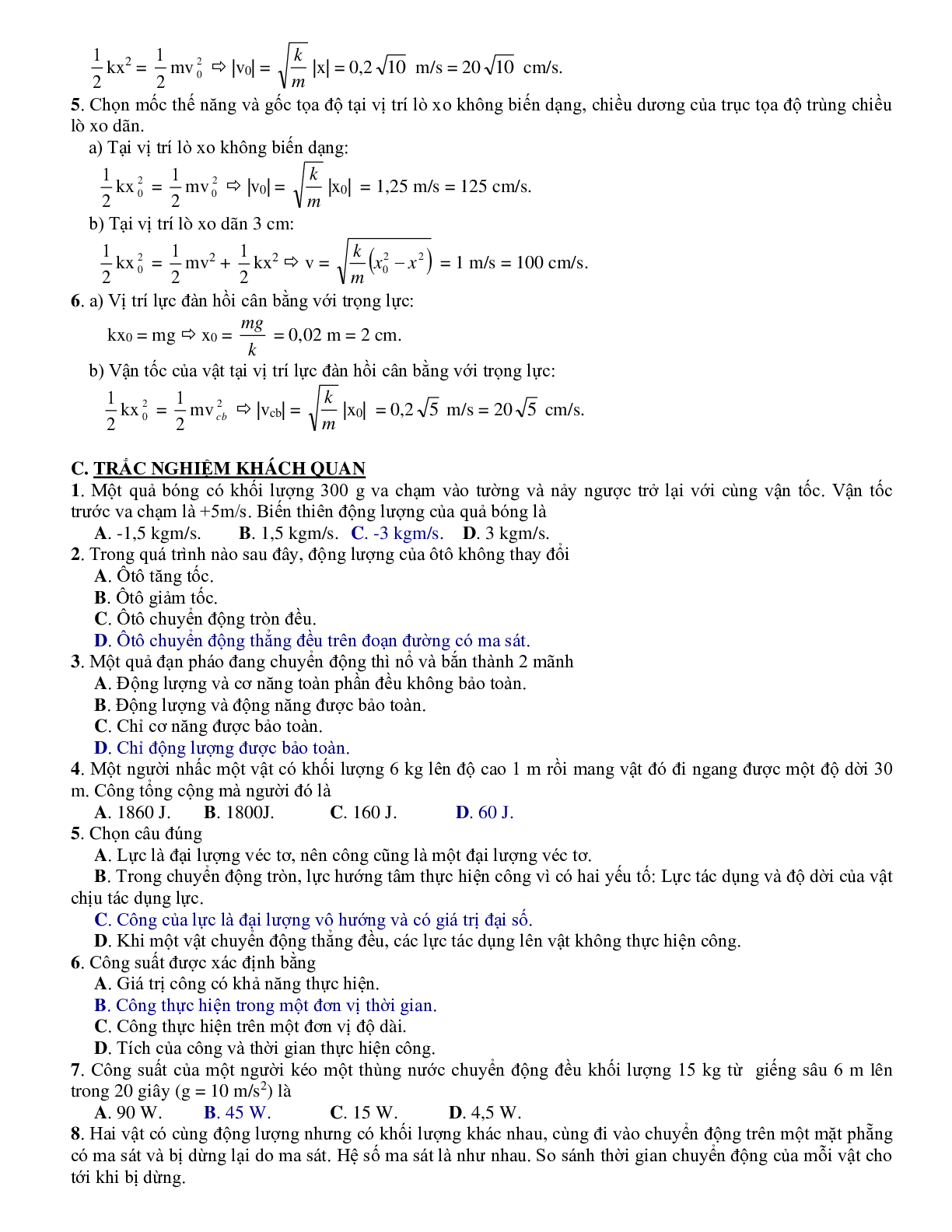 Chuyên đề Các định luật bảo toàn môn Vật lý lớp 10 (trang 10)