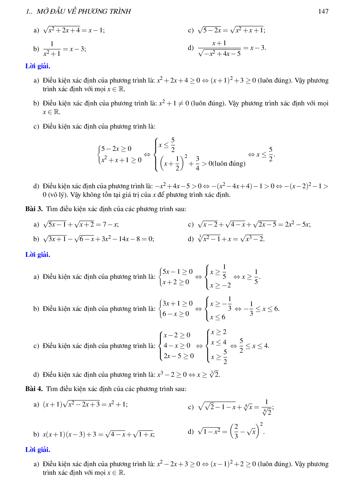 Ôn tập Chương 3: Phương trình và hệ phương trình môn toán lớp 10 (trang 3)