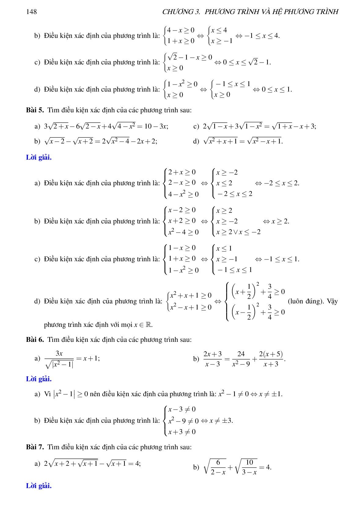 Ôn tập Chương 3: Phương trình và hệ phương trình môn toán lớp 10 (trang 4)