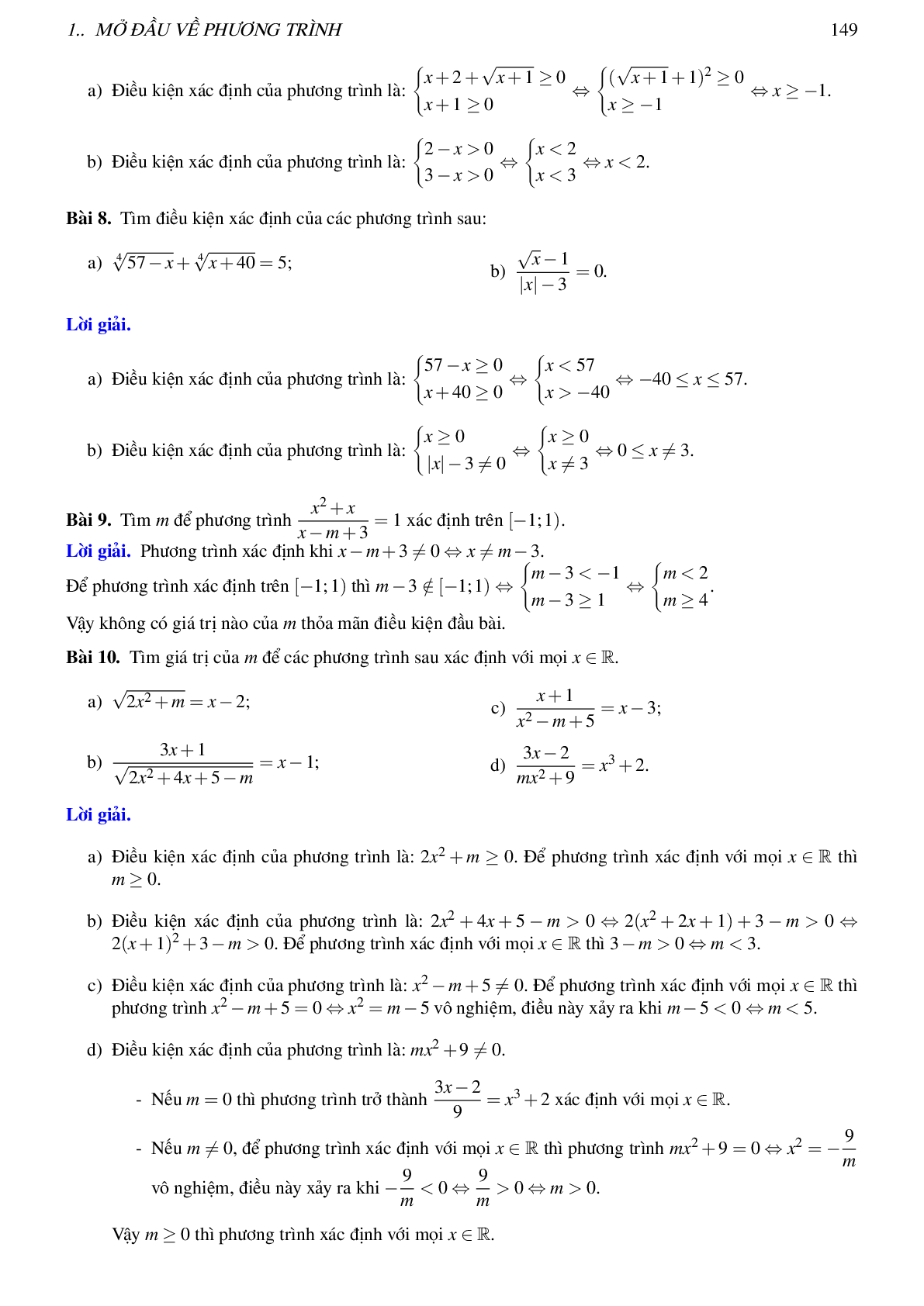Ôn tập Chương 3: Phương trình và hệ phương trình môn toán lớp 10 (trang 5)
