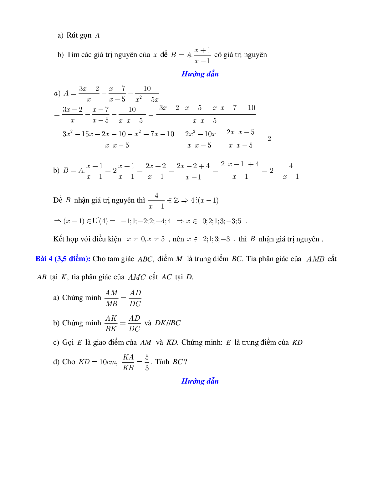 Bộ đề thi giữa kì 2 môn toán lớp 8 (trang 7)