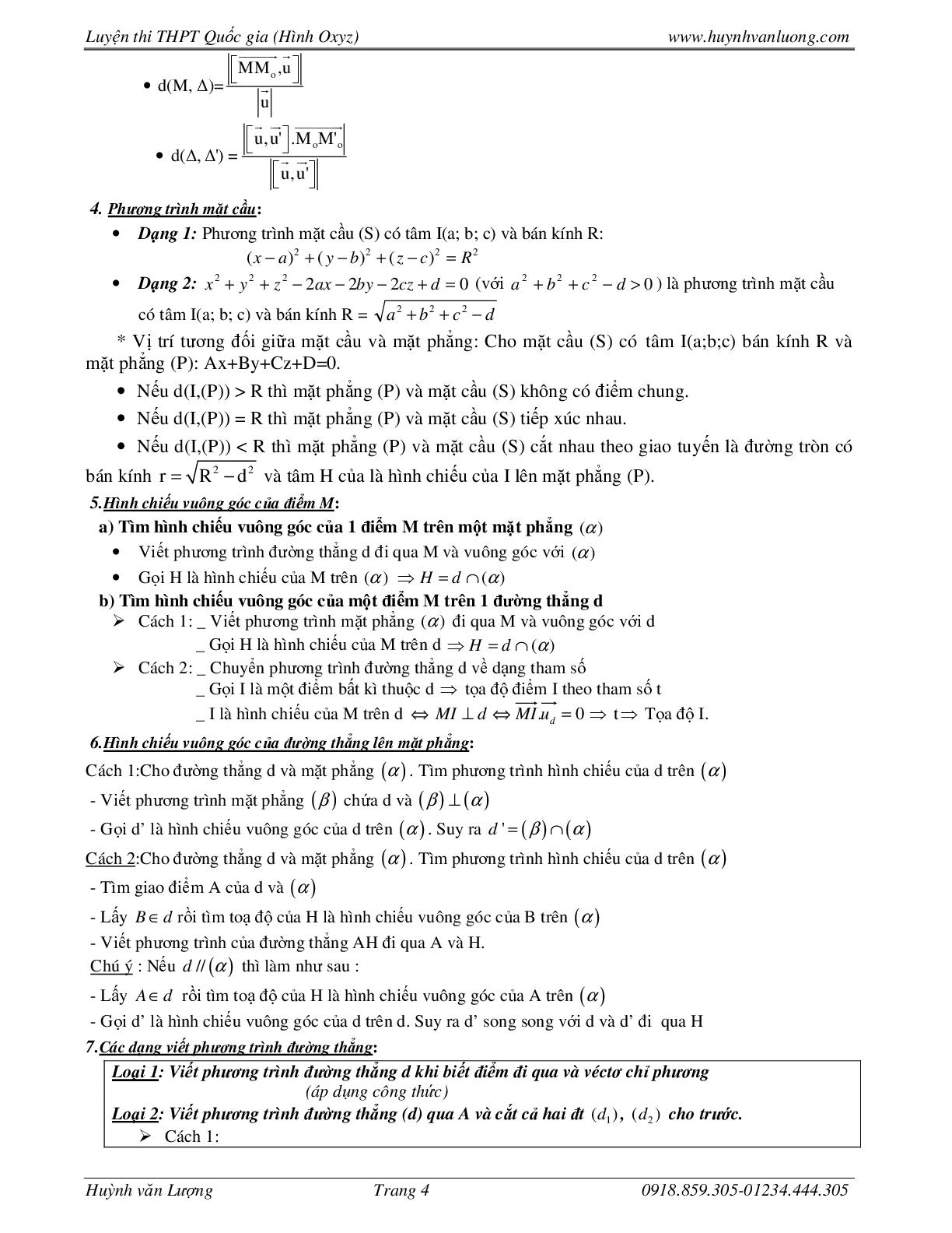 236 Bài tập trắc nghiệm hình học Oxyz môn Toán lớp 12 năm 2023 (trang 4)
