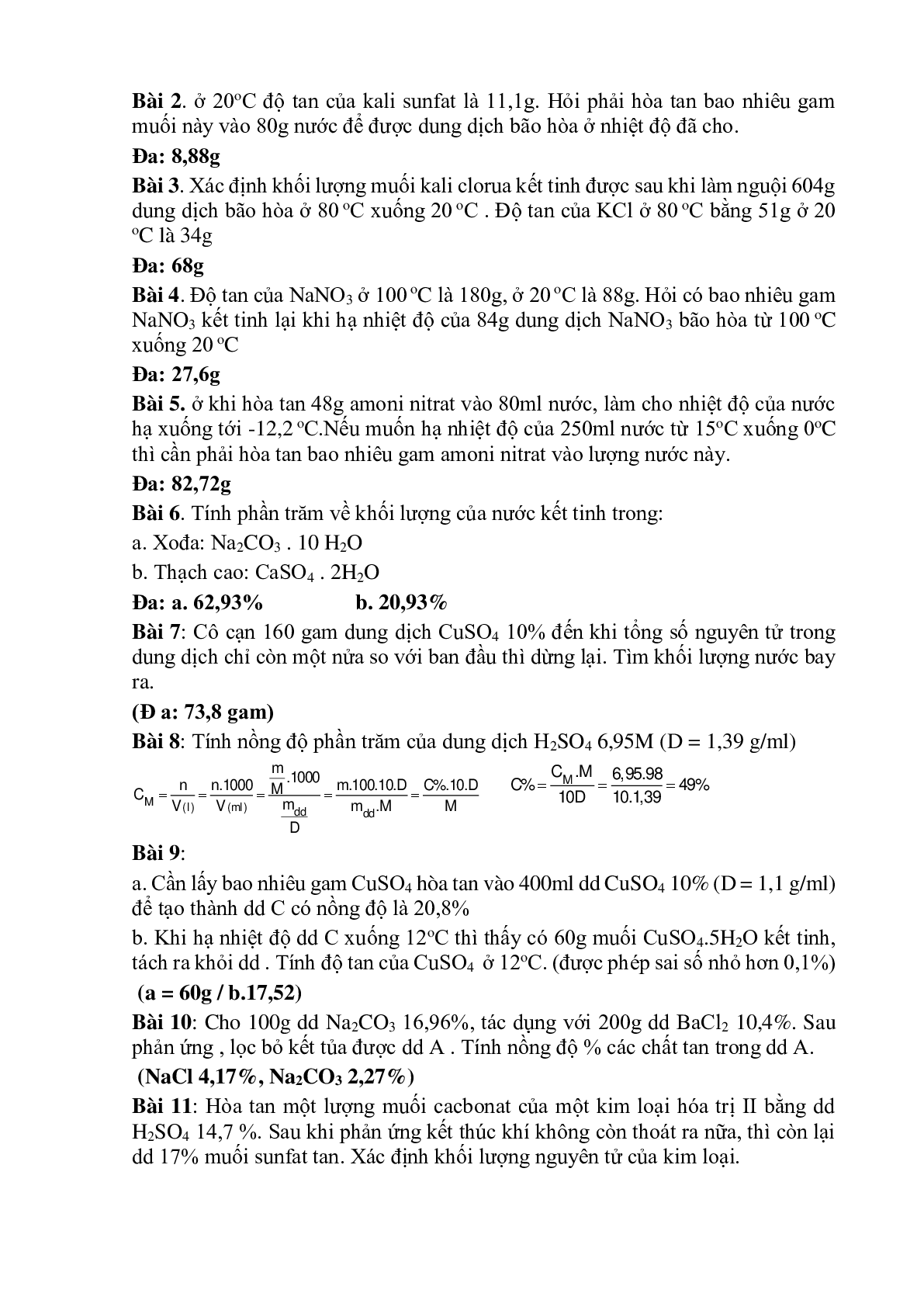 Bộ 16 đề thi HSG môn Hóa học 9 năm 2020 có đáp án chi tiết (trang 7)
