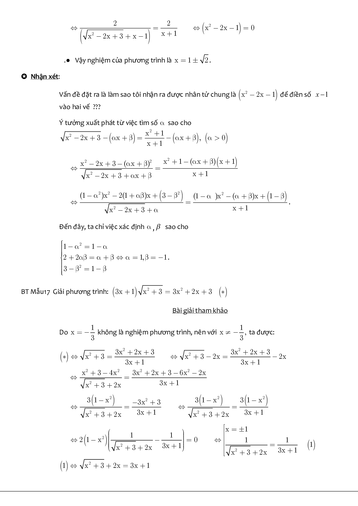 Kỹ thuật liên hợp giải phương trình chứa căn (trang 10)