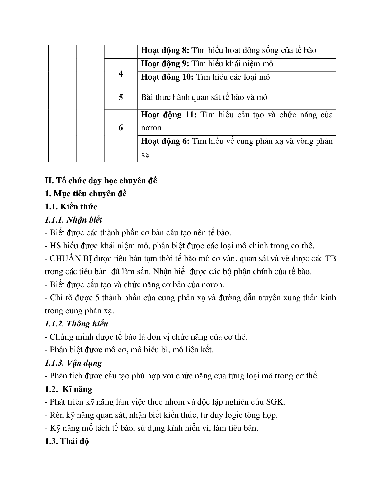 Giáo án Sinh học 8 Bài 1: Bài mở đầu mới nhất - CV5512 (trang 2)