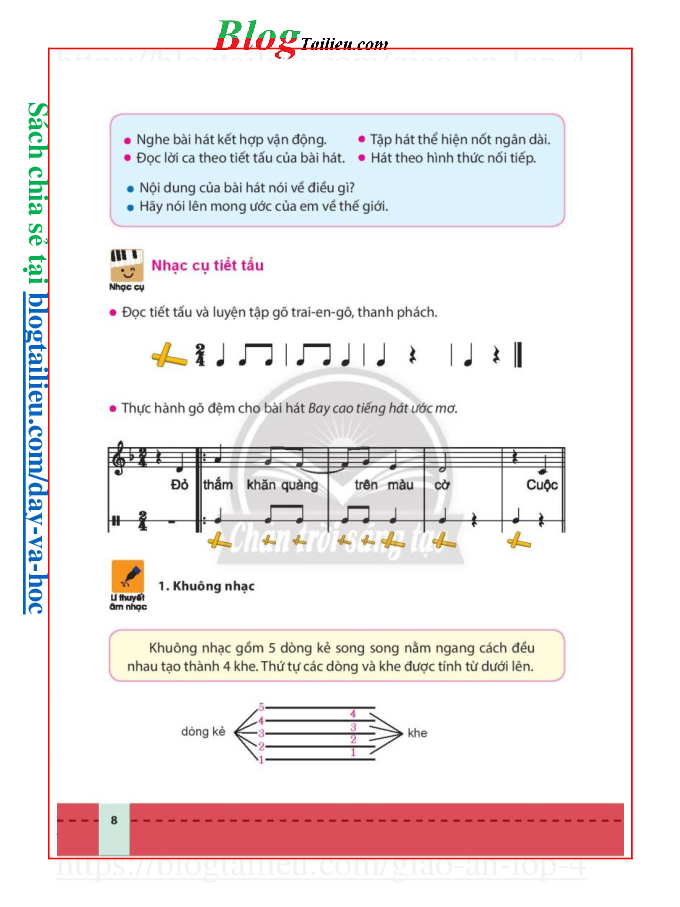 Âm nhạc lớp 4 Chân trời sáng tạo pdf (trang 9)