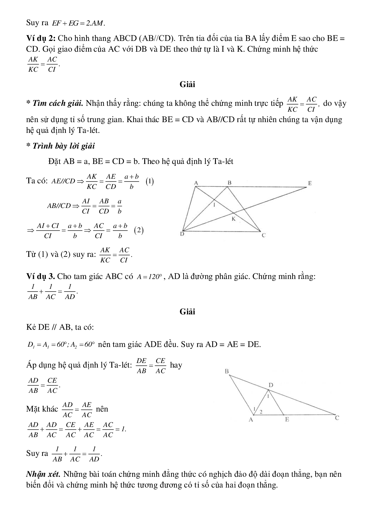 Định lý Ta-lét trong tam giác (trang 3)
