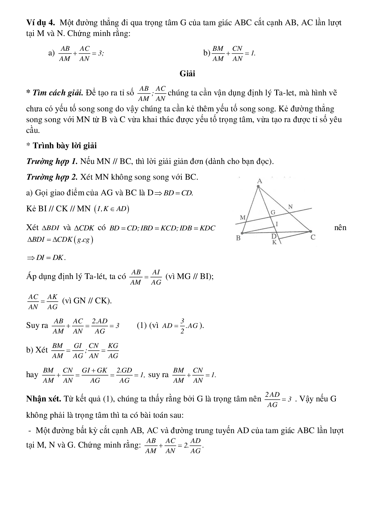 Định lý Ta-lét trong tam giác (trang 4)