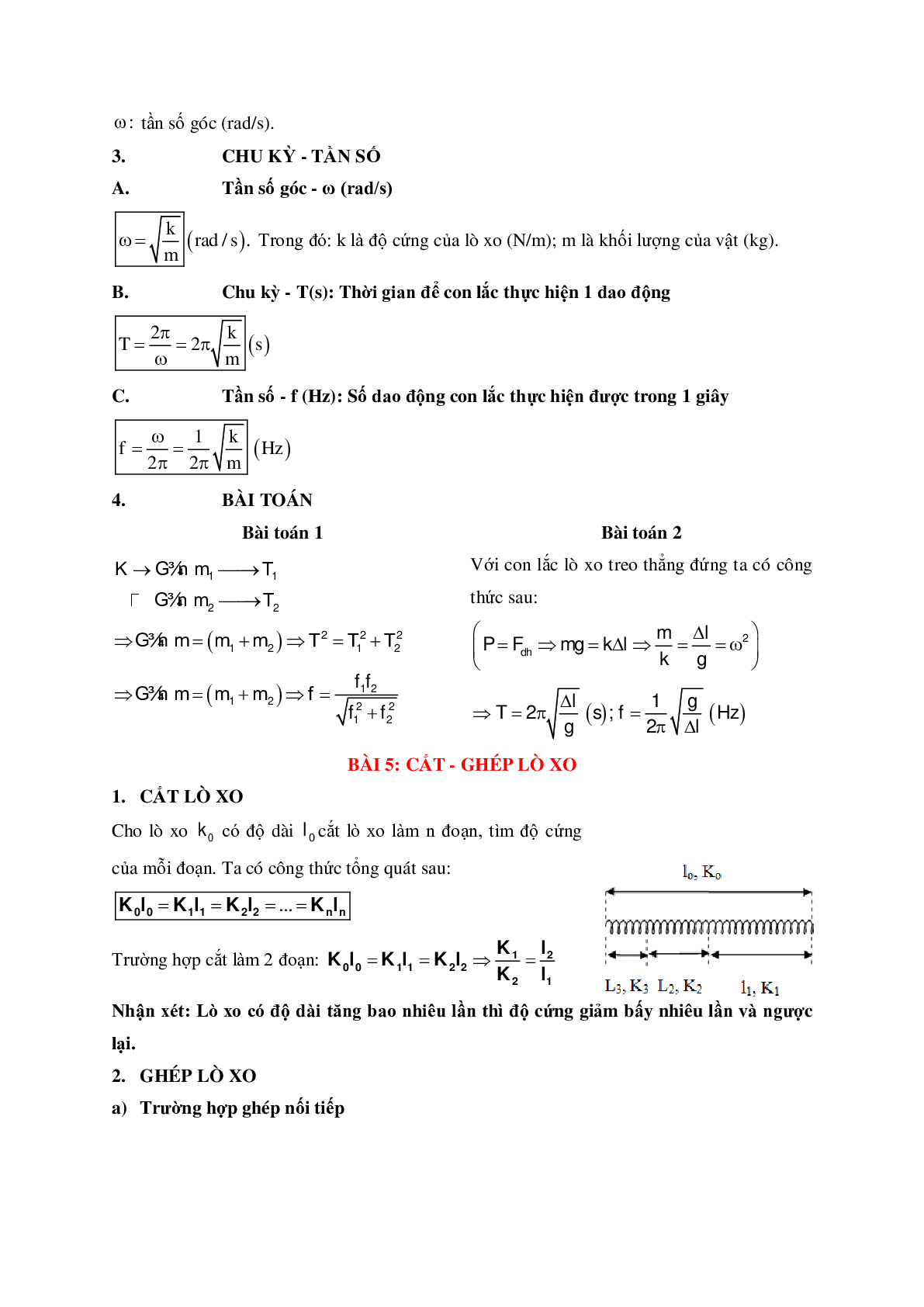 Tuyển tập các Công thức cần ghi nhớ Vật lý lớp 12 (trang 9)