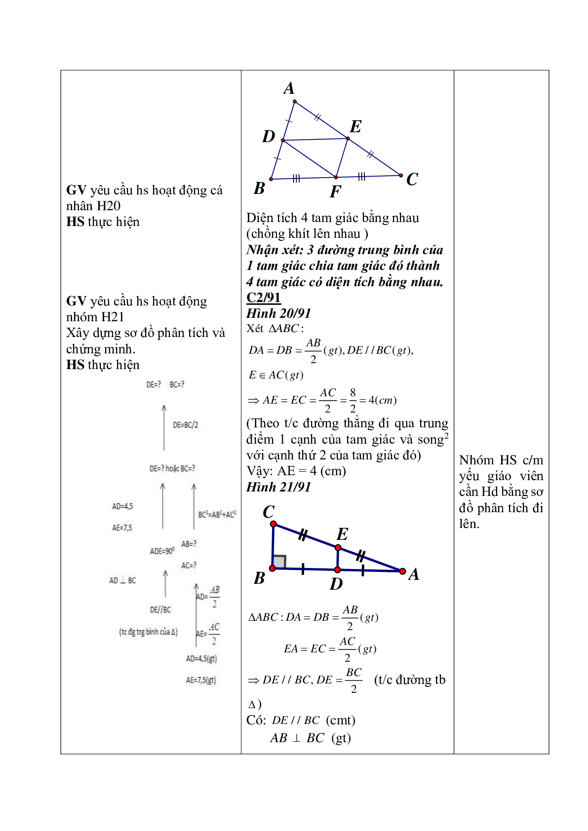 Giáo án Đường trung bình của tam giác, của hình thang (2023) - Toán 8 (trang 3)