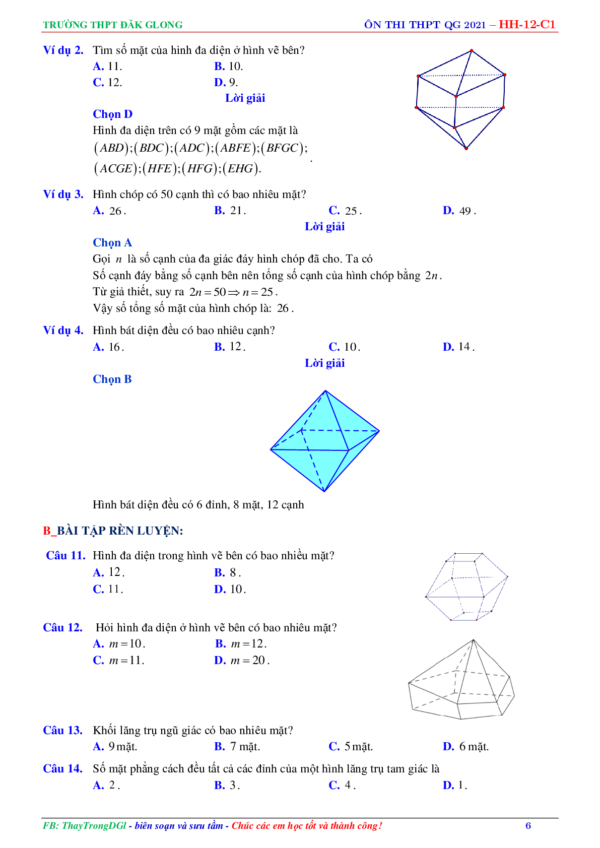 Chuyên đề hình học 12: Khối đa diện (trang 6)
