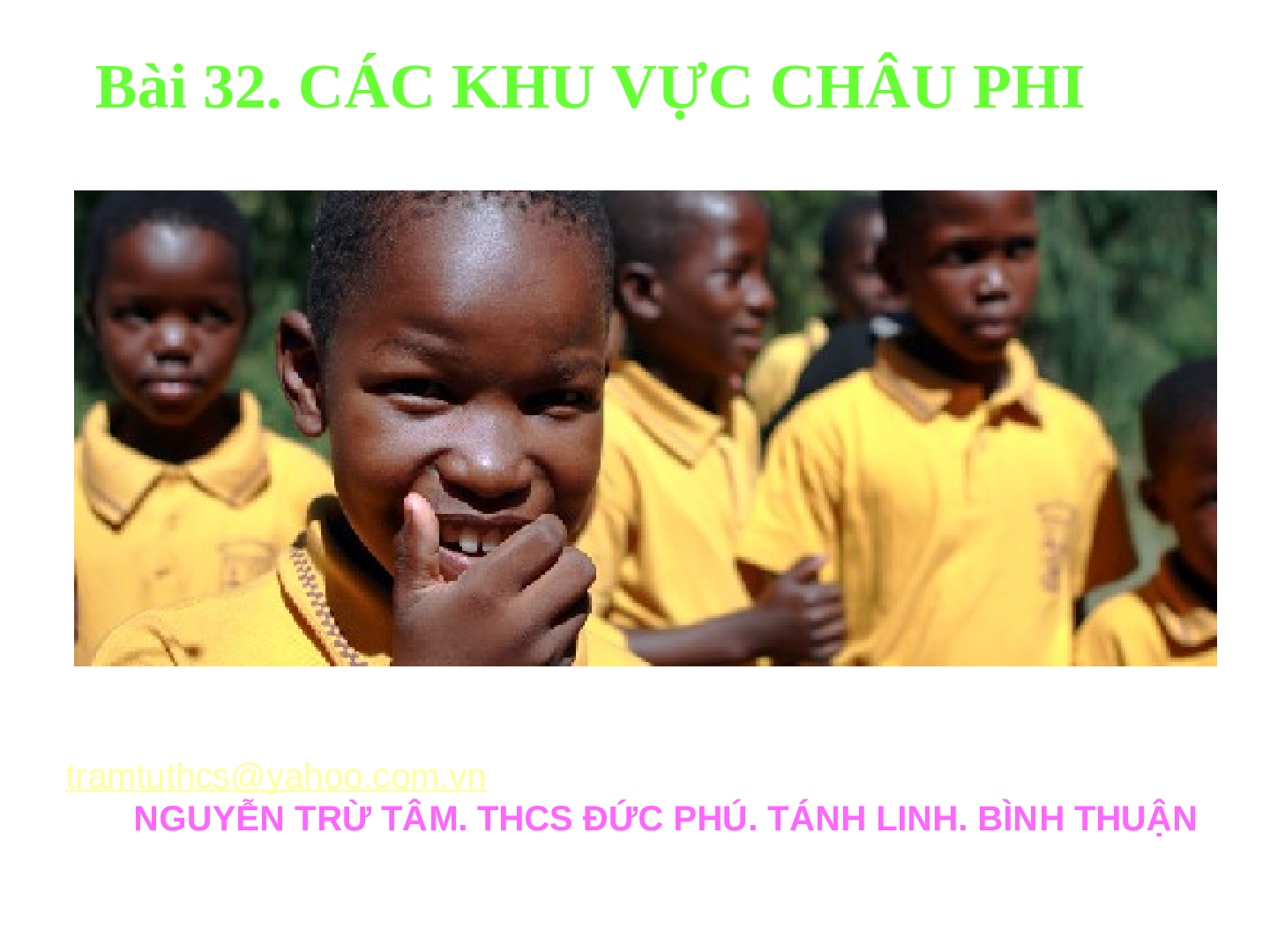 Giáo án Địa lí 7 Bài 32: Các khu vực Châu Phi (trang 1)