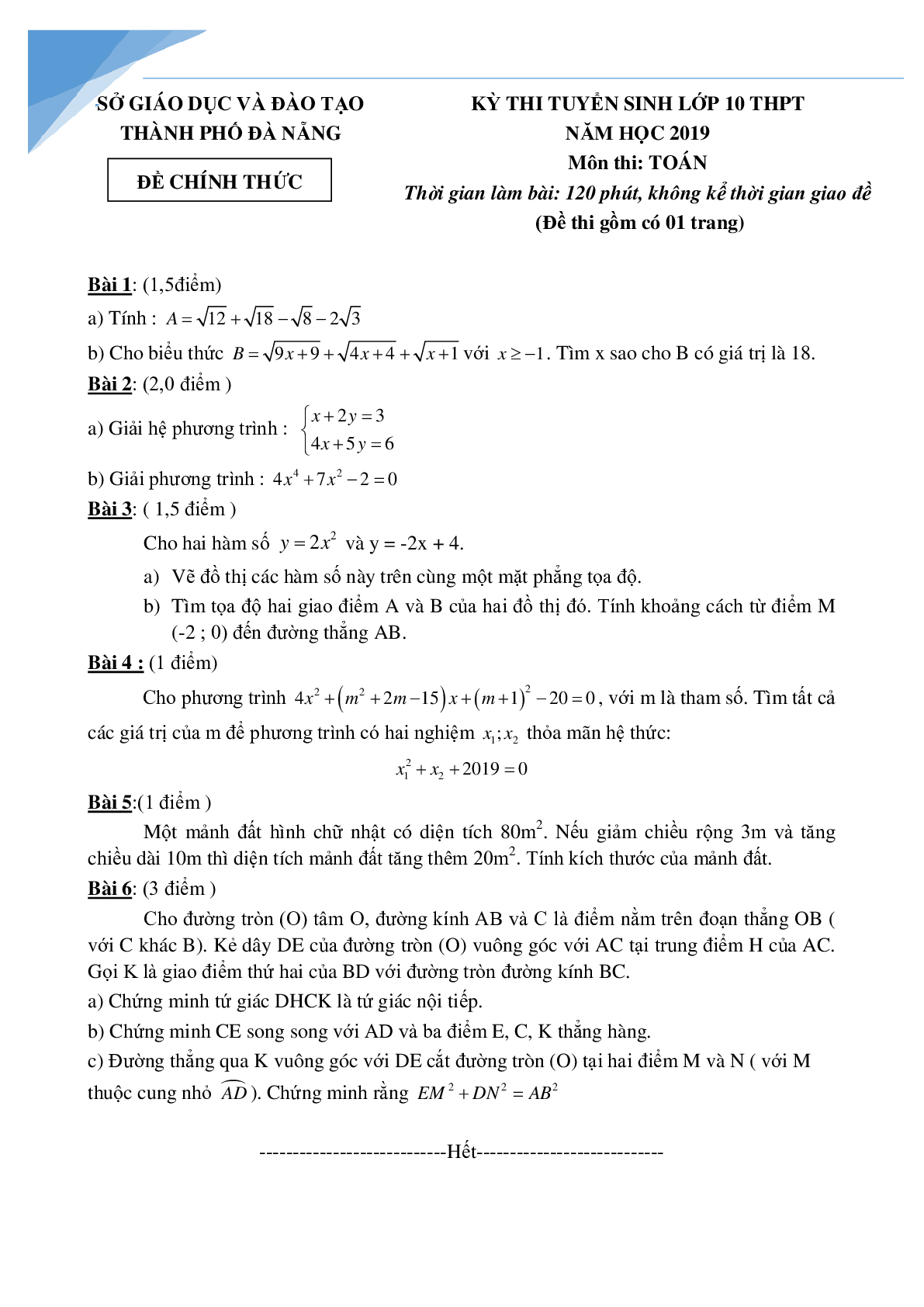 Bộ đề thi vào lớp 10 môn toán tỉnh Đà Nẵng (trang 8)