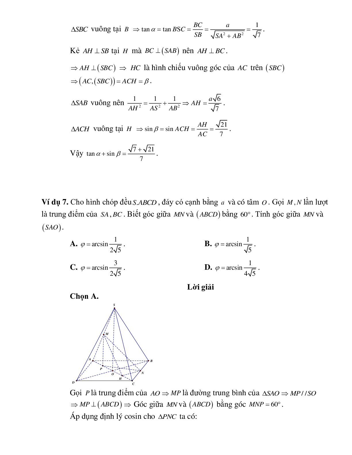 Bài tập Toán hình 11 Bài 2 có đáp án: Hai đường thẳng vuông góc (trang 6)