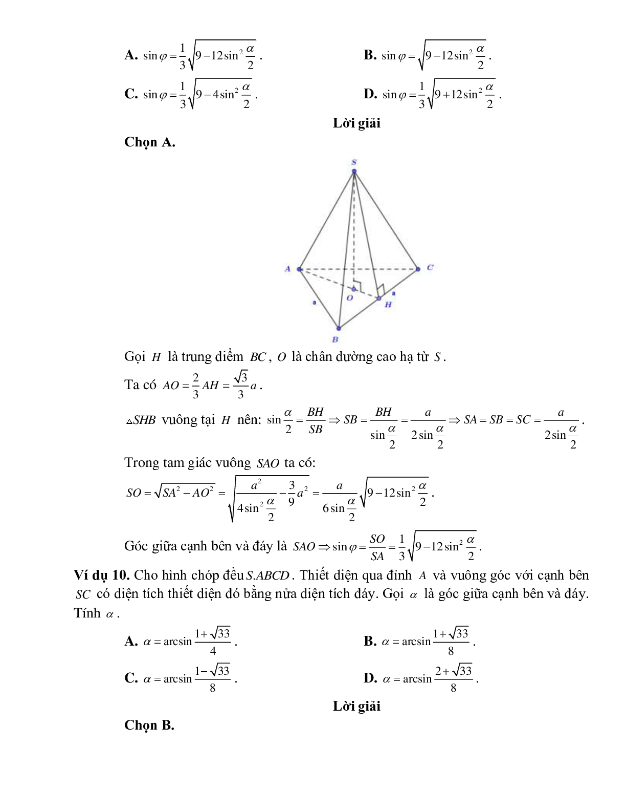 Bài tập Toán hình 11 Bài 2 có đáp án: Hai đường thẳng vuông góc (trang 8)
